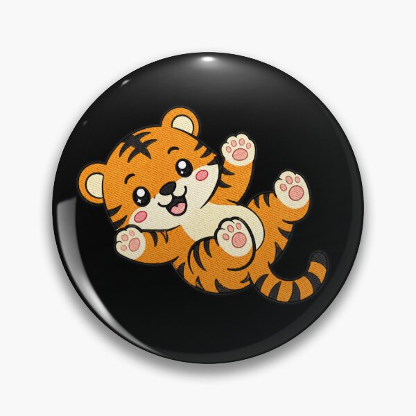 Item preview, Kawaii Playful Tiger Cute Cartoon Animal | Fun Rolling Tiger Design designed and sold by ColorSplash123.