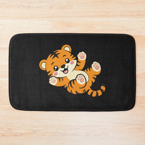 Item preview, Kawaii Playful Tiger Cute Cartoon Animal | Fun Rolling Tiger Design designed and sold by ColorSplash123.