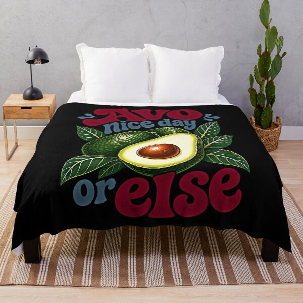 Item preview, Avocado Nice Day Or Else Funny Retro Fruit Humor Health Food designed and sold by graphixpolash.