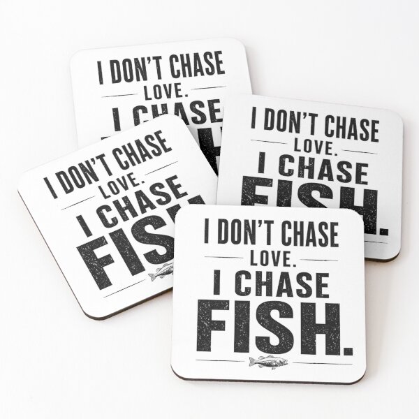 Item preview, Funny Fishing Shirt – “I Don’t Chase Love, I Chase Fish” Minimal Design designed and sold by FischingVibes.