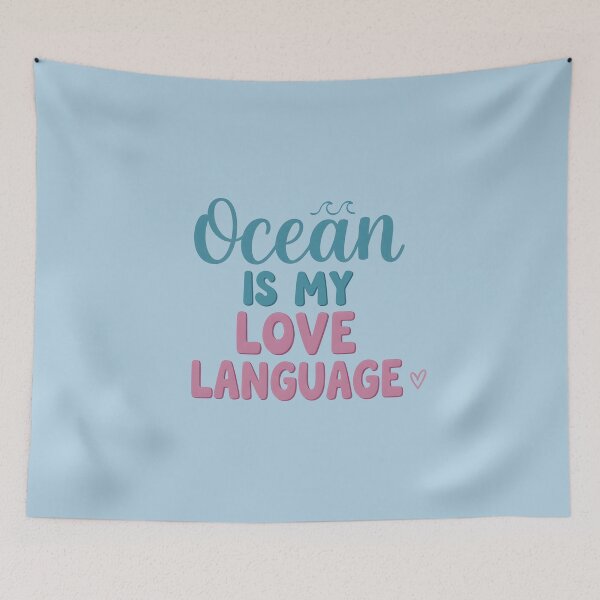Item preview, Ocean Is My Love Language – Coastal Identity Typography Design designed and sold by Sea Gem.