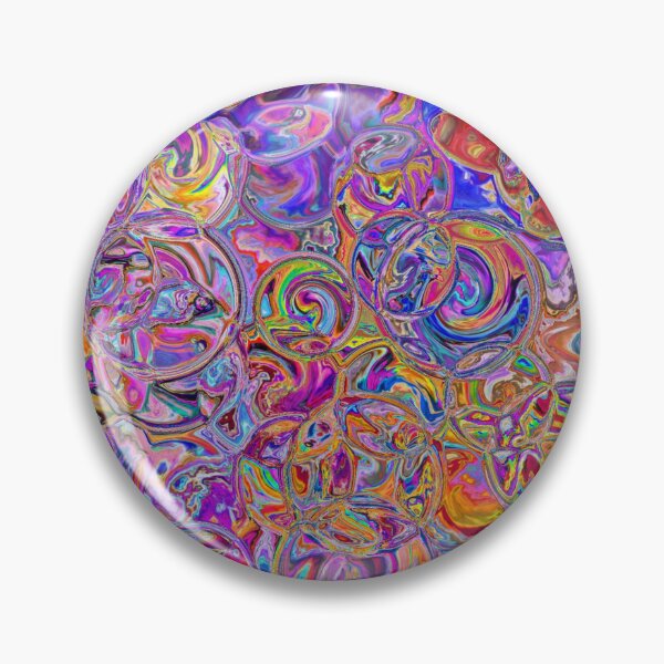 Item preview, Magenta & Blue Hydrangea Fractal Circles designed and sold by SXW Designs.