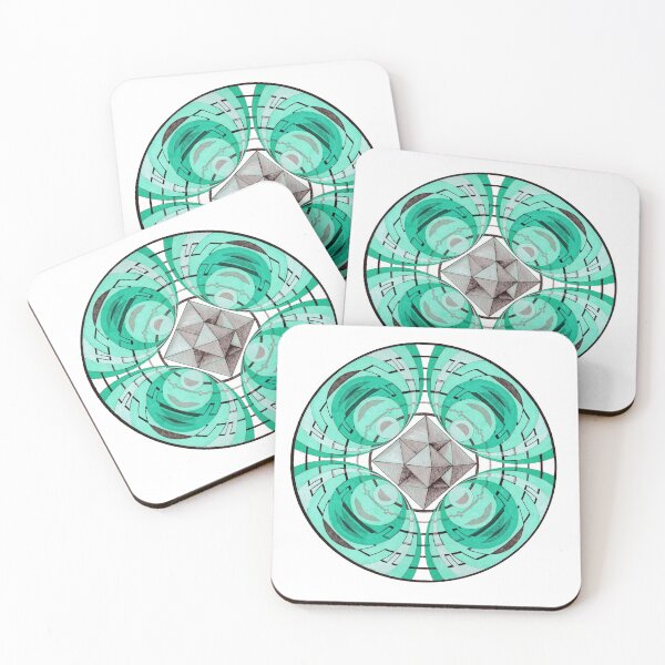 Item preview, Emerald Polyhedron Mandala designed and sold by Portal Mandalas.