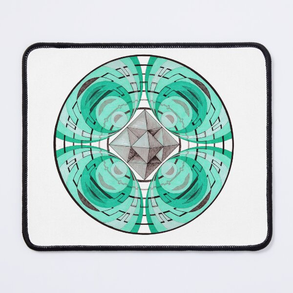 Item preview, Emerald Polyhedron Mandala designed and sold by Portal Mandalas.