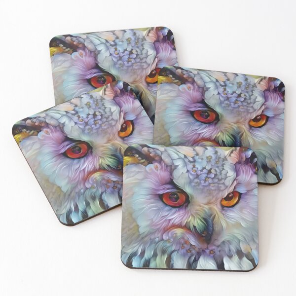 Item preview, Mystic Guardian - Vibrant Textured Owl Portrait designed and sold by Lainey1978.