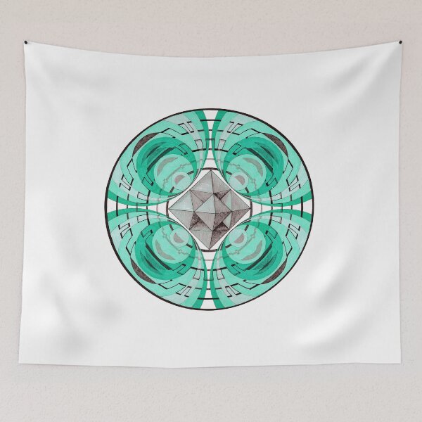 Item preview, Emerald Polyhedron Mandala designed and sold by Portal Mandalas.