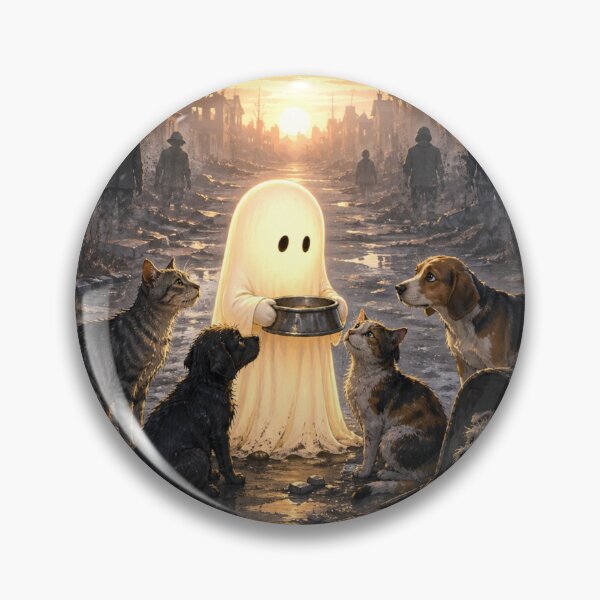 Item preview, Cute Ghost Pets Halloween Art designed and sold by InkNovaLab.
