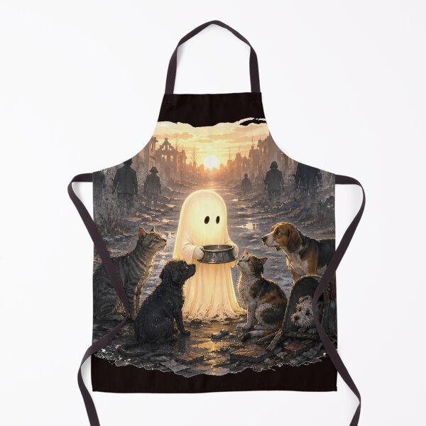 Item preview, Cute Ghost Pets Halloween Art designed and sold by InkNovaLab.