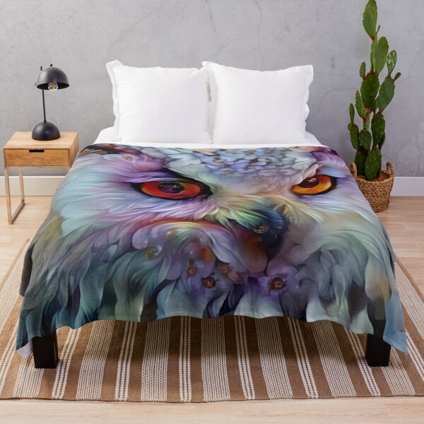 Item preview, Mystic Guardian - Vibrant Textured Owl Portrait designed and sold by Lainey1978.