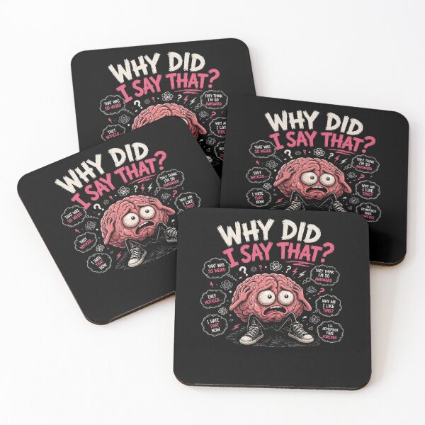 Item preview, Why Did I Say That Funny Awkward Moment Anxiety Brain Design designed and sold by MotylekAnia.