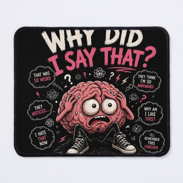 Item preview, Why Did I Say That Funny Awkward Moment Anxiety Brain Design designed and sold by MotylekAnia.
