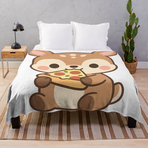 Item preview, Cute Kawaii Deer Eating Pizza designed and sold by Owcomm.