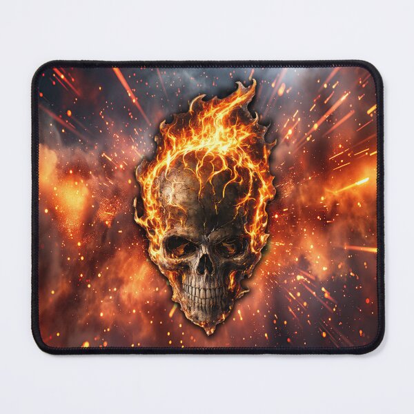 Item preview, Flaming Skull Explosion Fire Skull Dark Art Design designed and sold by artistwill.