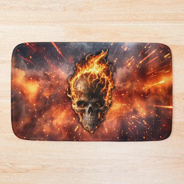 Item preview, Flaming Skull Explosion Fire Skull Dark Art Design designed and sold by artistwill.