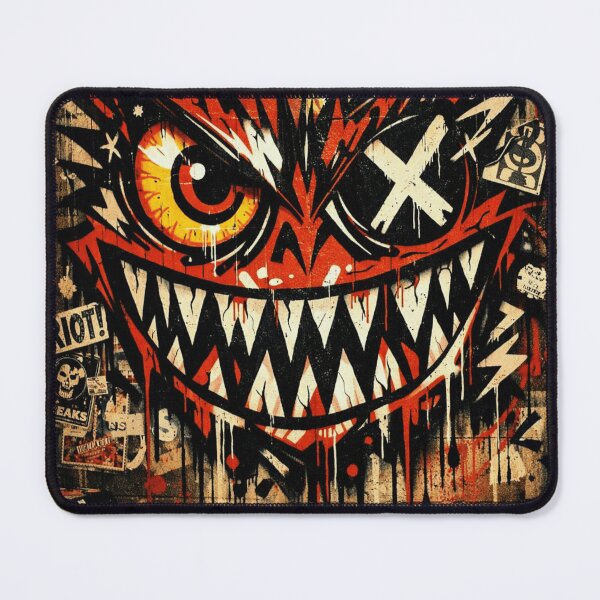 Item preview, Graffiti Monster T Shirt, Street Art Graphic Tee, Dark Punk Shirt, Urban Monster Face Tee, Edgy Unisex Clothing designed and sold by ELVIN DESIGNS.