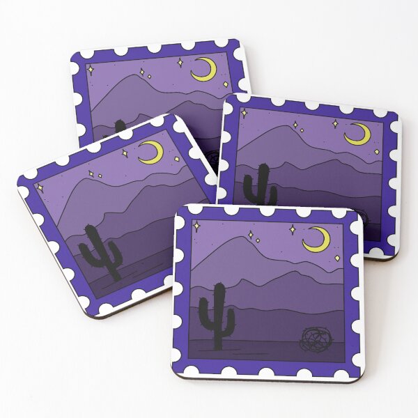Item preview, Night Time Desert Stamp designed and sold by TheLemonDinosaur.