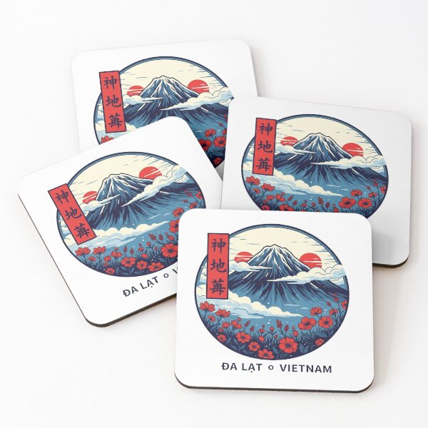 Item preview, Da Lat Vietnam Mountain Retro Japanese Art Style designed and sold by Threadnovax.