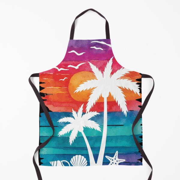 Item preview, Vibrant Tropical Sunset Palm Beach Scene designed and sold by colorsartss.