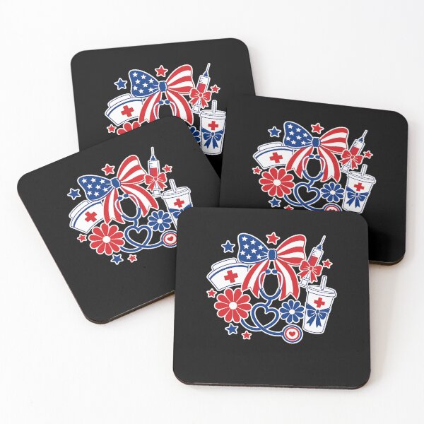 Item preview, 4th July Nurse Coquette Bow ICU CRNA Surgical Medical Women designed and sold by clothesy7.