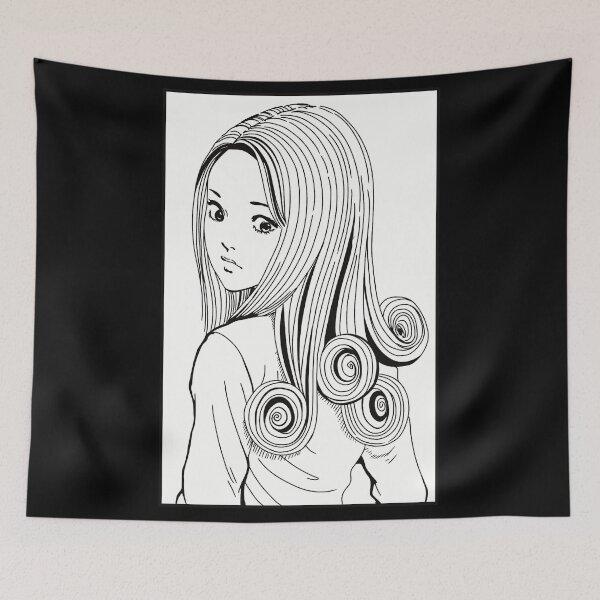 Item preview, Spiral Hair Horror Manga Girl designed and sold by AuroraFoxxInk.
