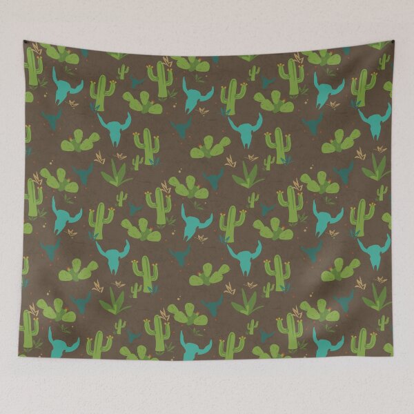 Item preview, Southwest Cactus Pattern on a Cracked Desert Background designed and sold by Julee Bode Creative Studio.