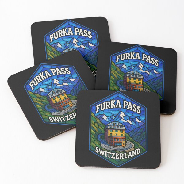 Item preview, Furka Pass Switzerland Stained Glass Art Travel designed and sold by TomFrontierArt.