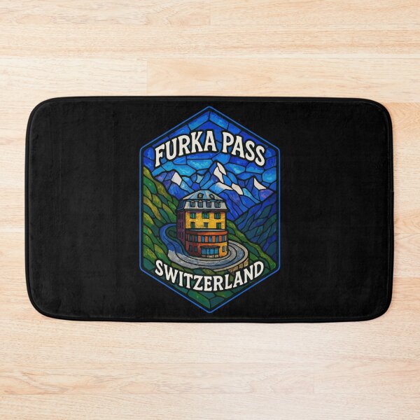 Item preview, Furka Pass Switzerland Stained Glass Art Travel designed and sold by TomFrontierArt.