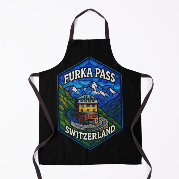 Item preview, Furka Pass Switzerland Stained Glass Art Travel designed and sold by TomFrontierArt.
