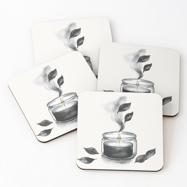 Item preview, Moody Watercolor Candle - Dark Academia Aesthetic Gothic Jar Art designed and sold by VineVibe16Studio.