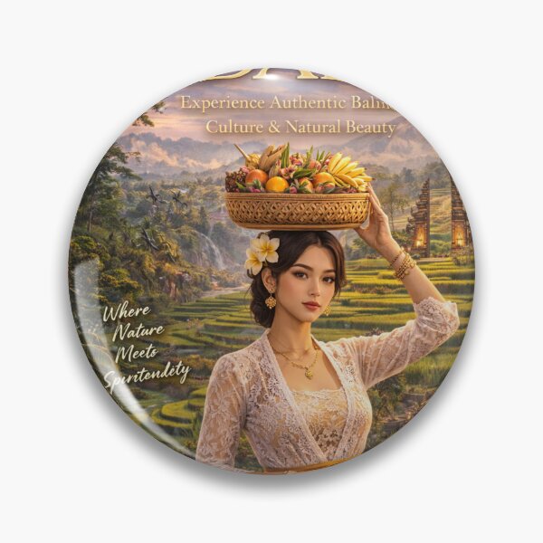 Item preview, Welcome to Bali Rice Terrace Culture Poster | Authentic Balinese Tradition & Nature Travel Wall Art designed and sold by Inkora-Art.