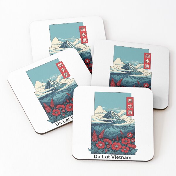 Item preview, Da Lat Vietnam Mountain Landscape Japanese Retro Art designed and sold by Threadnovax.