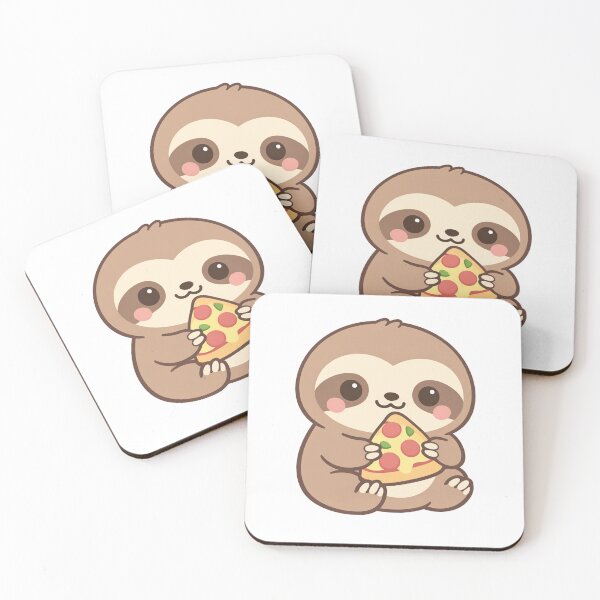 Item preview, Cute Sloth Eating Pizza Kawaii Funny Sloth Pizza Lover Gift For Pizza Addicts and Animal Lovers designed and sold by Owcomm.