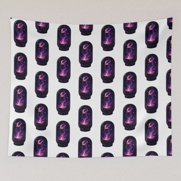 Item preview, Surreal Dream Capsule – Saturn Galaxy Bedroom Purple Aesthetic designed and sold by Byarasstudio.