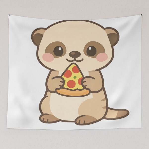 Item preview, Cute Kawaii Otter Eating Pizza Slice Adorable Funny Animal Food Lover Gift designed and sold by Owcomm.