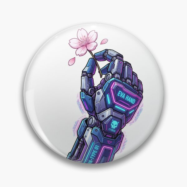 Item preview, Cyberpunk Mecha Hand Sakura Flower Futuristic Anime Art designed and sold by Krfto.