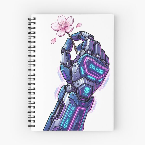 Item preview, Cyberpunk Mecha Hand Sakura Flower Futuristic Anime Art designed and sold by Krfto.
