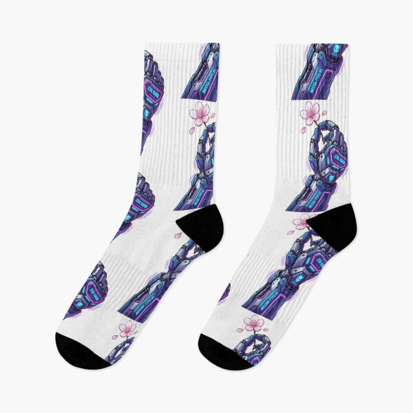 Item preview, Cyberpunk Mecha Hand Sakura Flower Futuristic Anime Art designed and sold by Krfto.