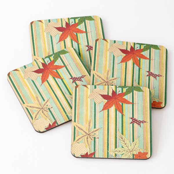 Item preview, Momiji — Japanese Autumn Maple Leaves on Stripe designed and sold by LouDSarG.