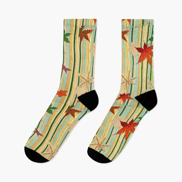 Item preview, Momiji — Japanese Autumn Maple Leaves on Stripe designed and sold by LouDSarG.