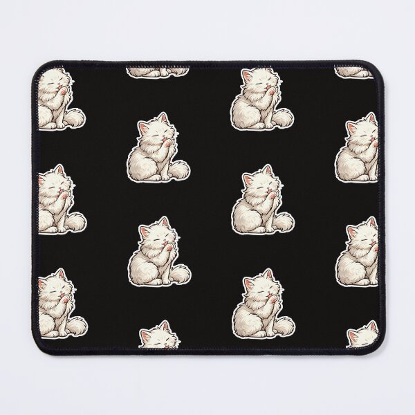 Item preview, Fluffy Cat Grooming – Cute Cozy Kitty designed and sold by Scroll-Culture.