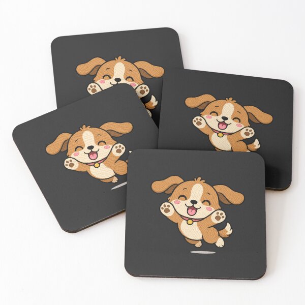 Item preview, Kawaii Happy Jumping Puppy Cute Cartoon Dog | Joyful Cute Puppy Design designed and sold by ColorSplash123.