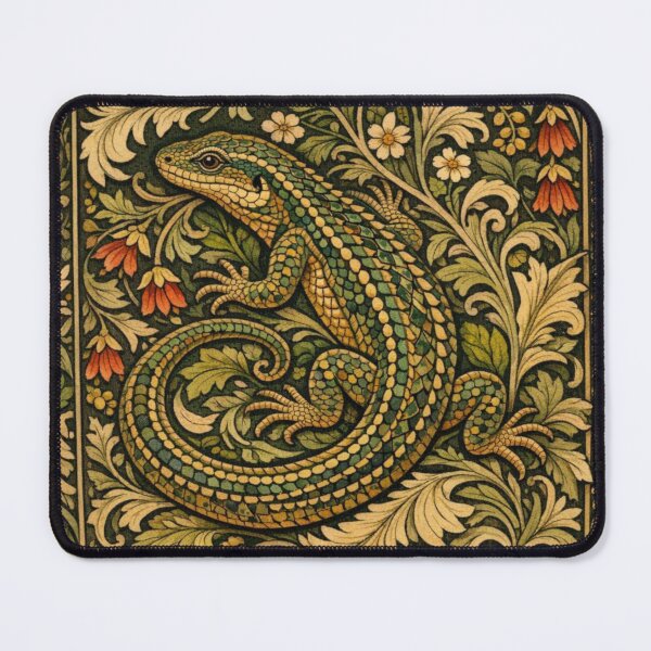 Item preview, Vintage boho botanical lizard Iguana art designed and sold by hollycooper.