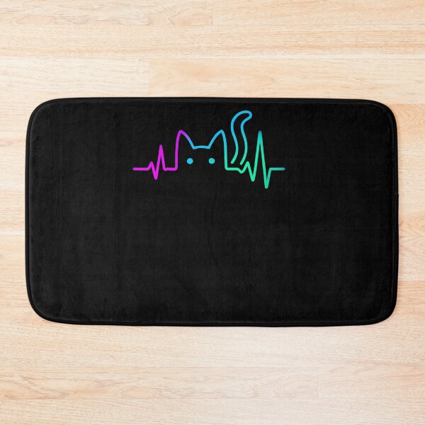 Item preview, Neon Cat Heartbeat Line Art designed and sold by SiarheiYur.