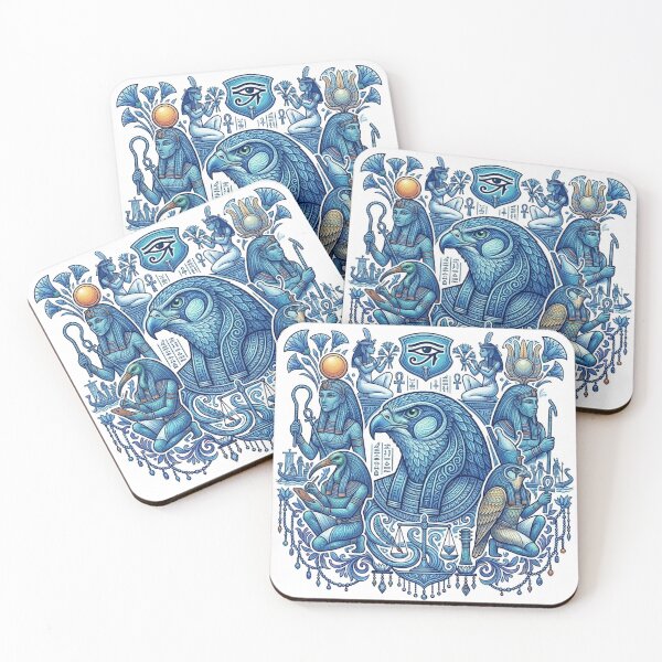 Item preview, Horus Egyptian Blue Art – Ancient Gods Symbolic Mythology Design designed and sold by Queen Cleopatra.
