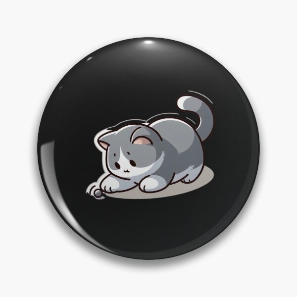 Item preview, Playful Cat Chasing Ball – Cute Kitten designed and sold by Scroll-Culture.