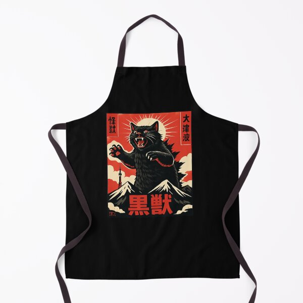 Item preview, Kaiju Cat Rampage Japanese Poster Style designed and sold by SiarheiYur.