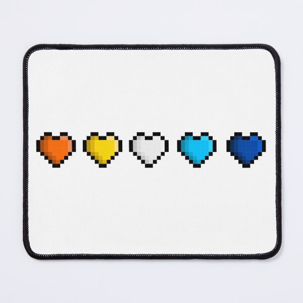 Item preview, Pixel Aromantic Asexual Hearts designed and sold by HarveyHandcraftsandDesigns.