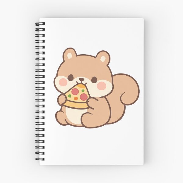 Item preview, Cute Kawaii Squirrel Eating Pizza Slice Funny Chubby Chipmunk Lover Gift designed and sold by Owcomm.