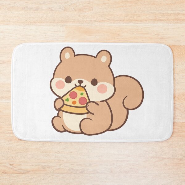 Item preview, Cute Kawaii Squirrel Eating Pizza Slice Funny Chubby Chipmunk Lover Gift designed and sold by Owcomm.