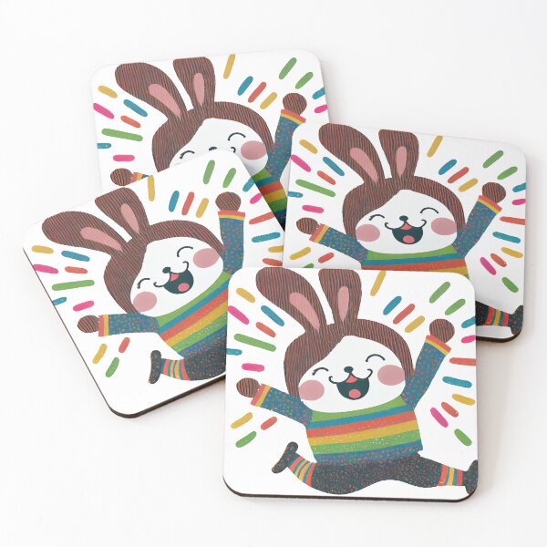 Item preview, Cheerful rabbit. Cute cartoon bunny on a white background designed and sold by ArtEventET.